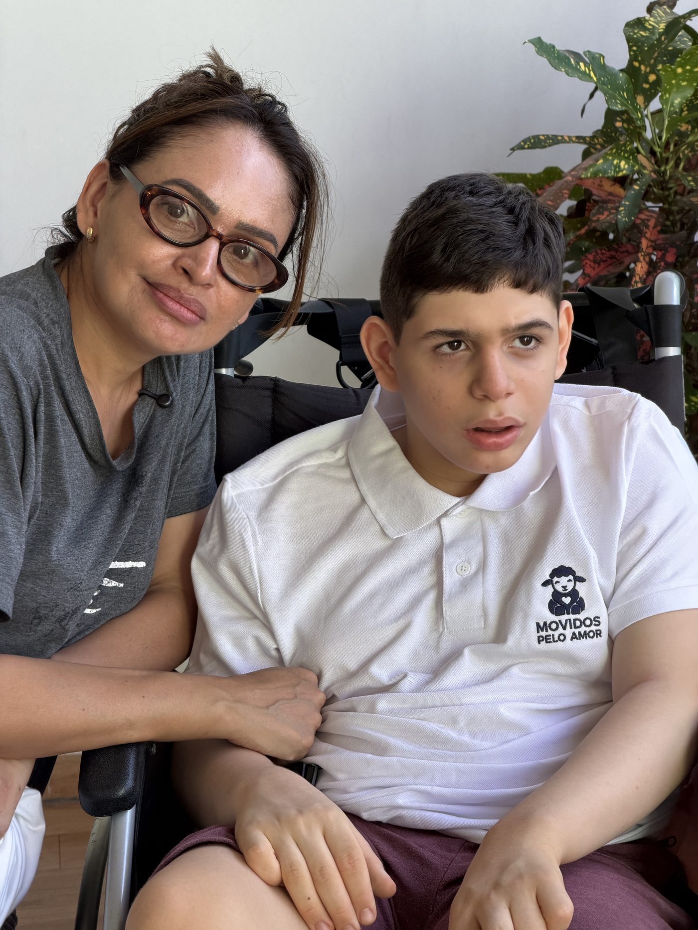 Cynthia com o filho João Pedro